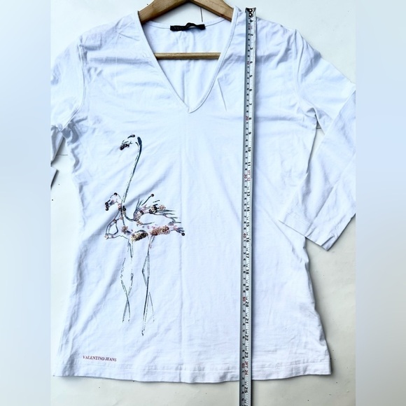 Valentino Jeans Top Long sleeve flamingo glitter sequin print - Picture 3 of 8